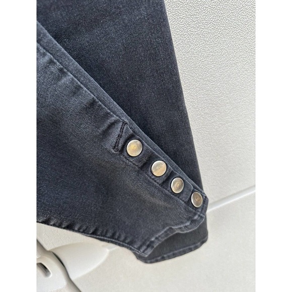Kut From The Kloth Connie Snap-hem Ankle SKINNY Jeans Washed Black Size 8 - Picture 4 of 8